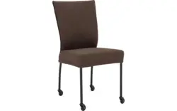 Goossens eetkamerstoel funk bruin stof - 8227272-02