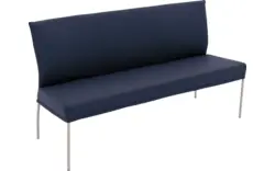 Goossens eetkamerbank funk blauw leer - 8227343-01