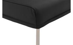 Goossens eetkamerbank funk zwart leer - 8227345-01