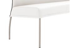 Goossens eetkamerbank funk wit leer - 8227354-01
