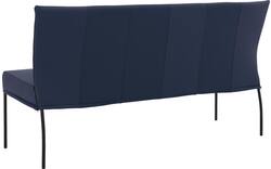 Goossens eetkamerbank funk blauw leer - 8227364-01
