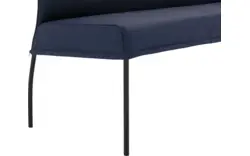 Goossens eetkamerbank funk blauw leer - 8227364-01