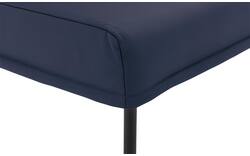 Goossens eetkamerbank funk blauw leer - 8227364-01