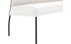 Goossens eetkamerbank funk wit leer - 8227375-01