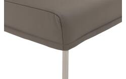 Goossens eetkamerbank funk grijs leer - 8227396-01