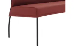 Goossens eetkamerbank funk rood leer - 8227415-01
