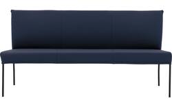 Goossens eetkamerbank funk blauw leer - 8227416-01