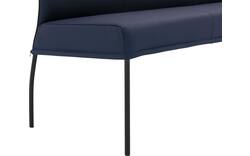 Goossens eetkamerbank funk blauw leer - 8227416-01