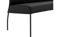 Goossens eetkamerbank funk zwart leer - 8227418-01