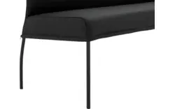 Goossens eetkamerbank funk zwart leer - 8227418-01
