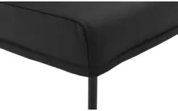 Goossens eetkamerbank funk zwart leer - 8227418-01