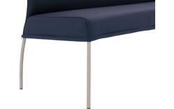 Goossens eetkamerbank funk blauw leer - 8227437-01