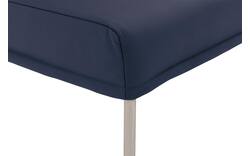 Goossens eetkamerbank funk blauw leer - 8227437-01