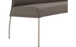 Goossens eetkamerbank funk grijs leer - 8227438-01