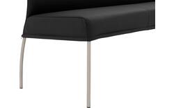 Goossens eetkamerbank funk zwart leer - 8227439-01