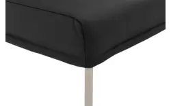 Goossens eetkamerbank funk zwart leer - 8227439-01