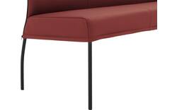 Goossens eetkamerbank funk rood leer - 8227457-01