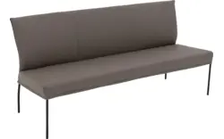 Goossens eetkamerbank funk grijs leer - 8227459-01