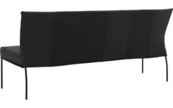 Goossens eetkamerbank funk zwart leer - 8227460-01