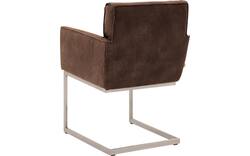 Goossens excellent eetkamerstoel tom bruin leer - 8229418-01
