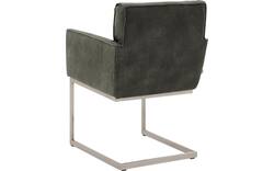 Goossens excellent eetkamerstoel tom groen leer - 8229427-01