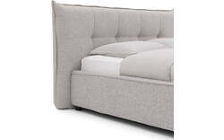 Goossens gestoffeerd bedframe bolzano grijs stof - 8229491-01