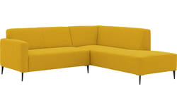 Goossens hoekbank key west geel stof - 8229531-02-gespiegeld