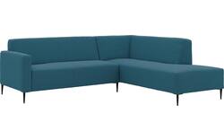 Goossens hoekbank key west blauw stof - 8229538-02
