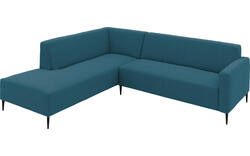 Goossens hoekbank key west blauw stof - 8229538-01-gespiegeld