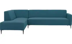 Goossens hoekbank key west blauw stof - 8229544-01-gespiegeld
