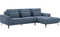 Goossens excellent loungebank princess blauw stof - 8229794-01-gespiegeld