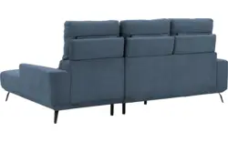 Goossens excellent loungebank princess blauw stof - 8229794-01-gespiegeld