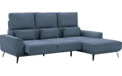 Goossens excellent loungebank princess blauw stof - 8229794-01-gespiegeld
