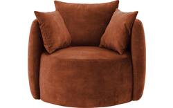 Goossens fauteuil terra bruin stof - 8230259-01