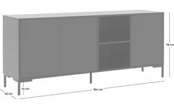 Goossens basic dressoir madrid grijs melamine - 8231712-01