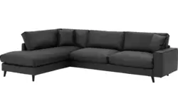 Goossens hoekbank jonas grijs micro leer - 8230453-01