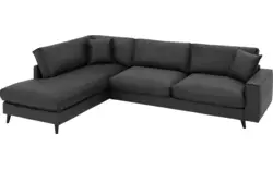 Goossens hoekbank jonas grijs micro leer - 8230453-01