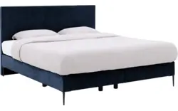Goossens boxspring ease one incl matras blauw stof - 8230503-01