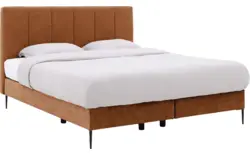 Goossens boxspring ease solid incl matras bruin stof - 8230511-01