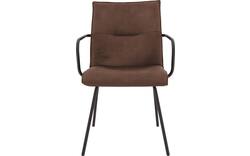 Goossens eetkamerstoel milan bruin micro leer - 8231015-01