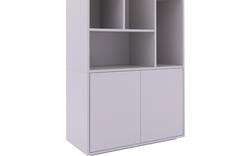 Goossens basic buffetkast madrid grijs melamine - 8231297-goossens-basic-madrid-buffetkast-melamine-01