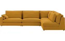 Goossens hoekbank odette geel stof - 8231533-goossens-odette-bank-stof-geel-01