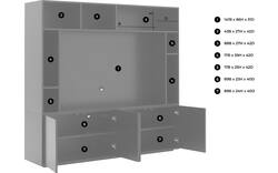 Goossens basic tv meubel madrid zwart melamine - 8231540-05