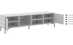 Goossens basic tv meubel madrid grijs melamine - 8231713-01