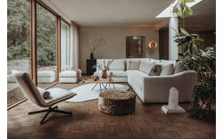 Goossens loungebank odette wit stof - 8232563-01