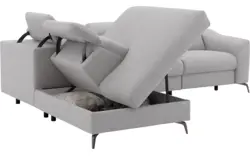 Goossens excellent hoekbank elmer grijs stof - 8232627-01