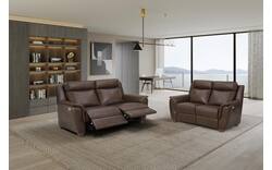 Goossens excellent zitbank vlore bruin leer - 8233591-08