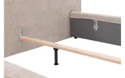 Goossens gestoffeerd bedframe trentino beige stof - 8233654-goossens-trentino-bedframe-stof-01