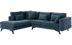 Goossens hoekbank chambre blauw stof - 8233695-gespiegeld-03
