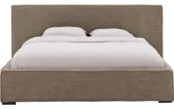 Goossens gestoffeerd bedframe trentino bruin stof - 8234530-goossens-trentino-bedframe-stof-01